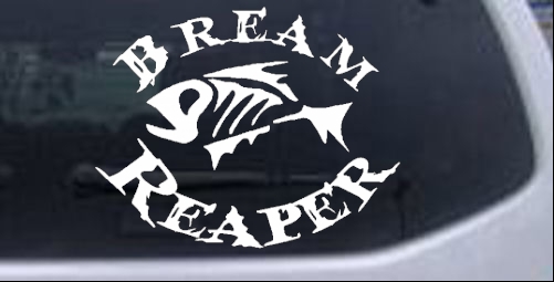 Bream Reaper Oval Bone Bream Hunting And Fishing car-window-decals-stickers