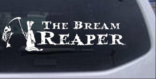 The Bream Reaper Bone Bream Grim Reaper Hunting And Fishing car-window-decals-stickers