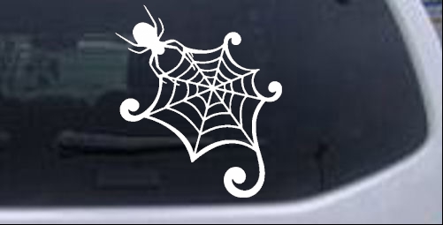 Spider in Web Animals car-window-decals-stickers