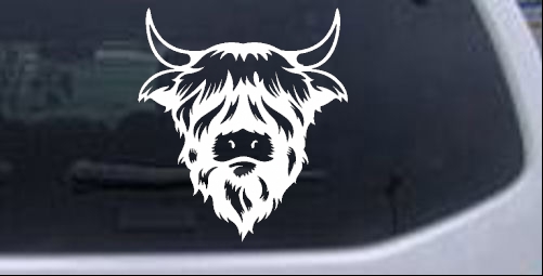 Highland Bull Animals car-window-decals-stickers