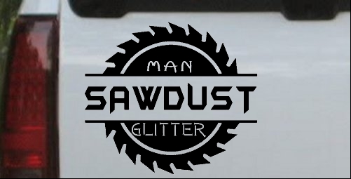 Sawdust Man Glitter Saw Blade