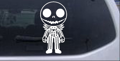 Baby Kid Jack Skellington Pumpkin King Gothic Halloween car-window-decals-stickers