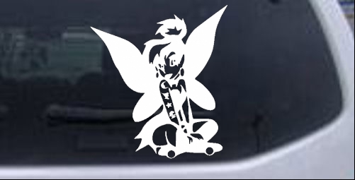 Goth Dark Tattooed Tinkerbell Gothic Halloween car-window-decals-stickers