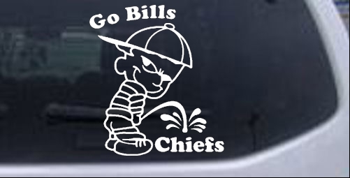 Go Bills Pee on Chiefs Pee Ons car-window-decals-stickers