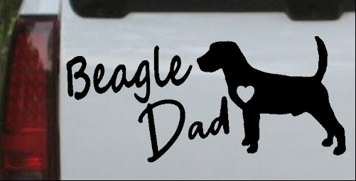 Beagle Dad Dog with Heart