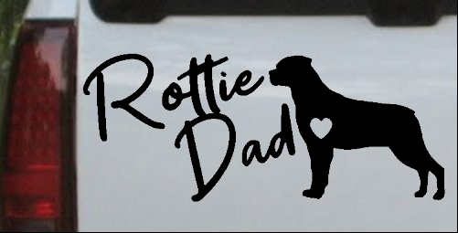 Rottie Dad Rottweiler Dog with Heart