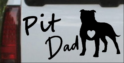 Pit Bull Pitbull Dad Dog with Heart