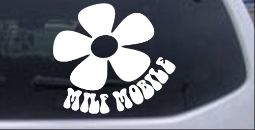 MILF Mobile Girlie car-window-decals-stickers