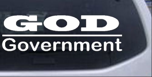 God Over Government God First Christian car-window-decals-stickers