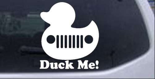 Duck Me Rubber Duck Off Road car-window-decals-stickers