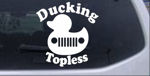 Ducking Topless Rubber Duck Off Road car-window-decals-stickers