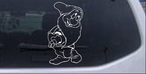 Bashful Dwarf Cartoons car-window-decals-stickers