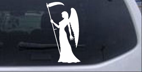 Female Woman Girl Grimm Reaper Christian car-window-decals-stickers