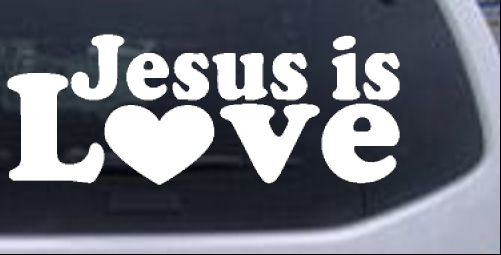 Jesus is Love Christian car-window-decals-stickers