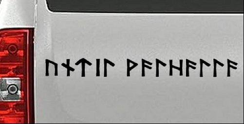 Viking Elder Futhark Until Valhalla Military Car or Truck Window Decal Sticker
