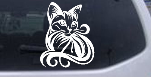 Swirl Cat Animals car-window-decals-stickers