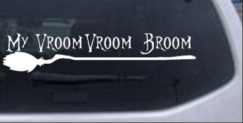 My Vroom Vroom Broom Girlie car-window-decals-stickers