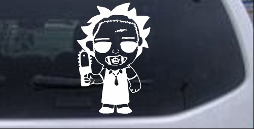 Leatherface Horror Kid Gothic Halloween car-window-decals-stickers