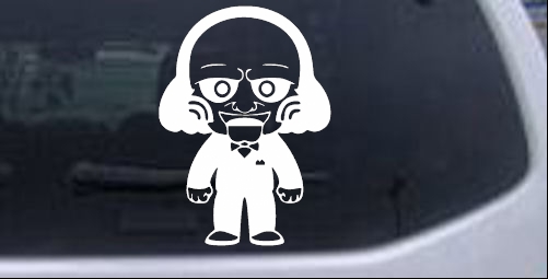 Jigsaw Horror Kid Gothic Halloween car-window-decals-stickers