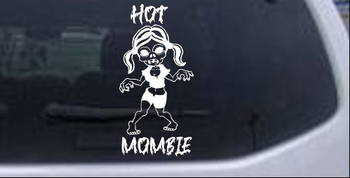 Hot Mombie Zombie Mom Girlie car-window-decals-stickers