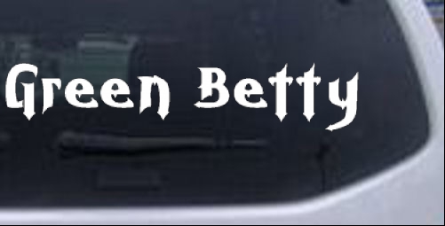 Green Betty Moto Sports car-window-decals-stickers