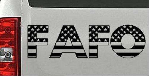 FAFO American Flag Car or Truck Window Decal Sticker