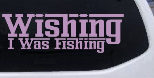 Calcomanía adhesiva de vinilo para ventana de coche o camión Wishing I Was Fishing - Imagen 27 de 32