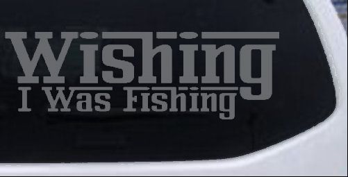 Calcomanía adhesiva de vinilo para ventana de coche o camión Wishing I Was Fishing - Imagen 7 de 32