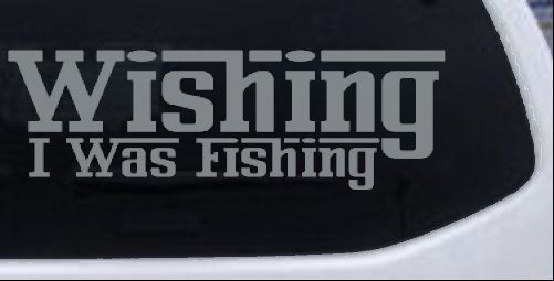 Calcomanía adhesiva de vinilo para ventana de coche o camión Wishing I Was Fishing - Imagen 6 de 32