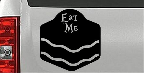 Eat Me Alice Wonderland Vinyl Car or Truck Window Decal Sticker