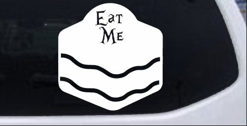 Eat Me Alice Wonderland Vinyl Car or Truck Window Decal Sticker