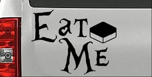 Eat Me Alice Wonderland Vinyl Car or Truck Window Decal Sticker