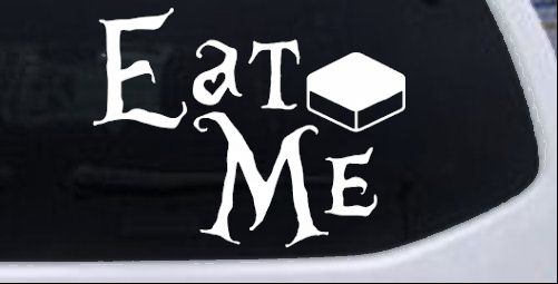 Eat Me Alice Wonderland Vinyl Car or Truck Window Decal Sticker