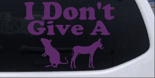 I Don't Give A Rats Culo Vinilo Coche o Camión Ventana Calcomanía Adhesiva - Imagen 25 de 32