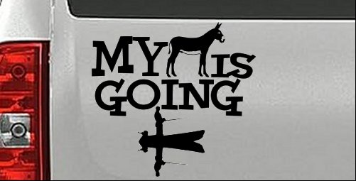 My Ass is Going Fishing Funny Vinyl Car or Truck Window Decal Sticker