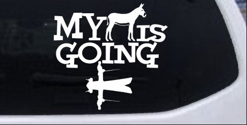 My Ass is Going Fishing Funny Vinyl Car or Truck Window Decal Sticker