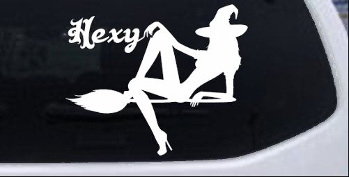 Hexy Sexy Witch Car or Truck Window Vinyl Decal Sticker