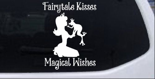 Fairytale Kisses Magical Wishes Car or Truck Window Vinyl Decal Sticker