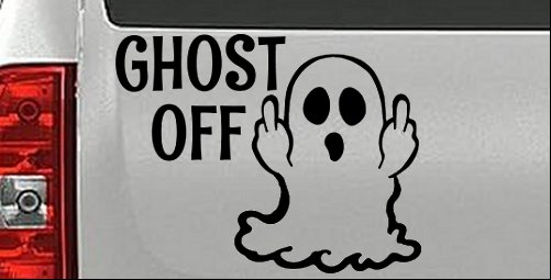 Ghost Off Funny Halloween Car or Truck Window Vinyl Decal Sticker