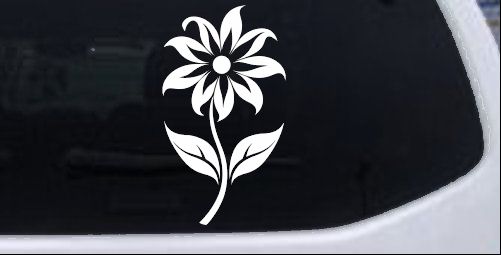 Flower Whimsical Car or Truck Window Vinyl Decal Sticker