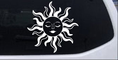 Sun Lady Car or Truck Vinyl Window Decal Sticker