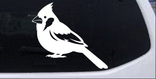 Cardinal Bird Car or Truck Vinyl Window Decal Sticker