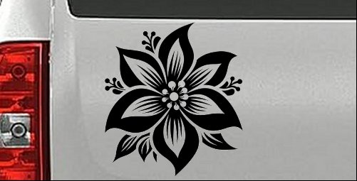 Poinsettia Flower Car or Truck Vinyl Window Decal Sticker