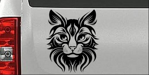 Maine Coon Cat Feline Car or Truck Vinyl Window Decal Sticker