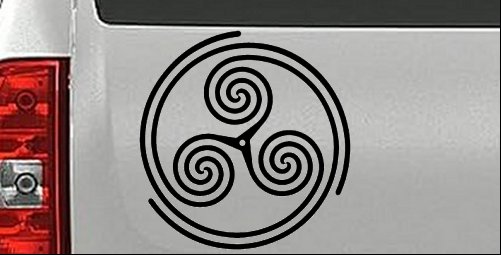 Triskele Car or Truck Vinyl Window Decal Sticker