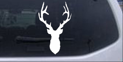 Deer Head Shadow Hunting And Fishing car-window-decals-stickers
