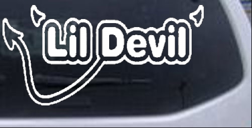 Lil Devil Words car-window-decals-stickers