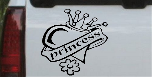 Princess With Heart and Crown
