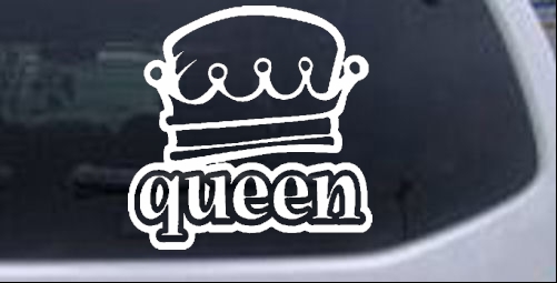 Queen Girlie car-window-decals-stickers