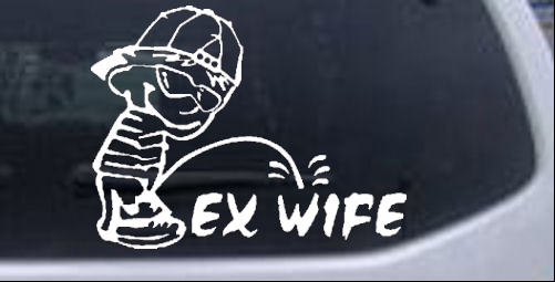 Pee on Ex-Wife Pee Ons car-window-decals-stickers